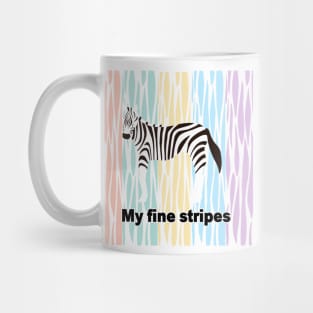 fine stripes,zebra,RAINBOW Mug